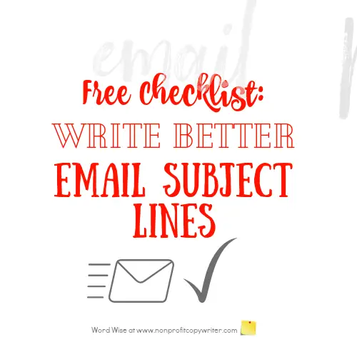 Checklist: Write Better Email Subject Lines