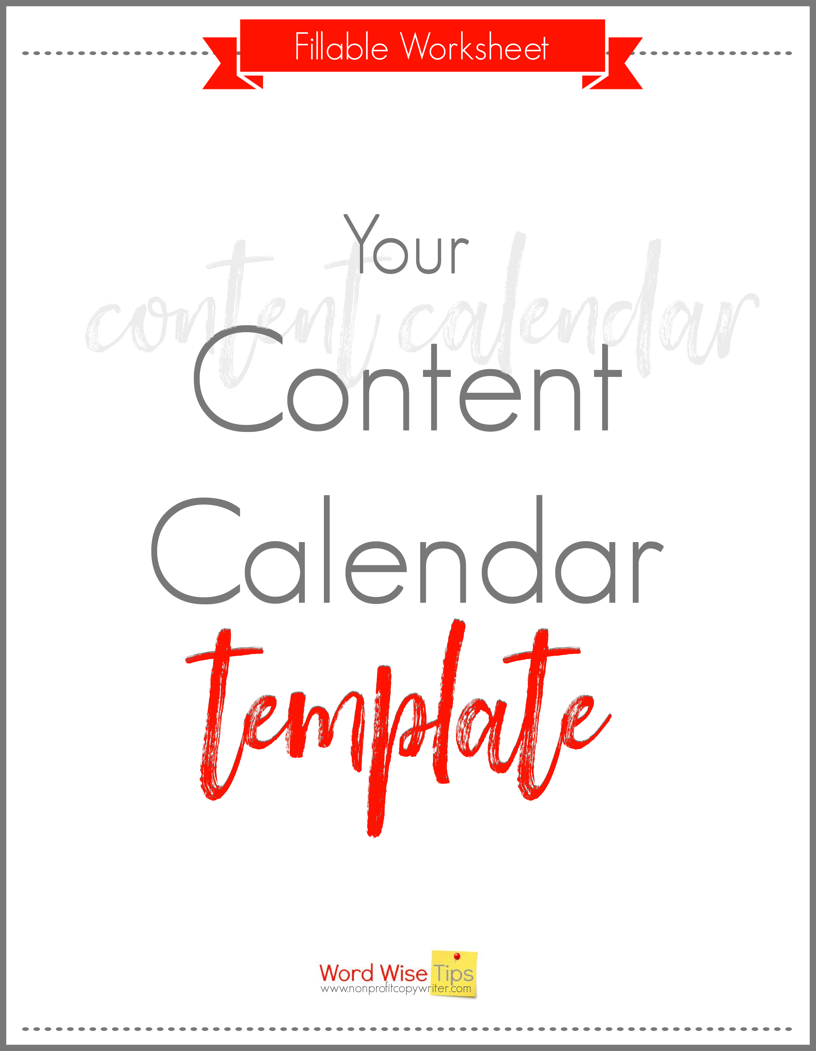 A Simple Content Calendar Template for Bloggers and Solopreneurs